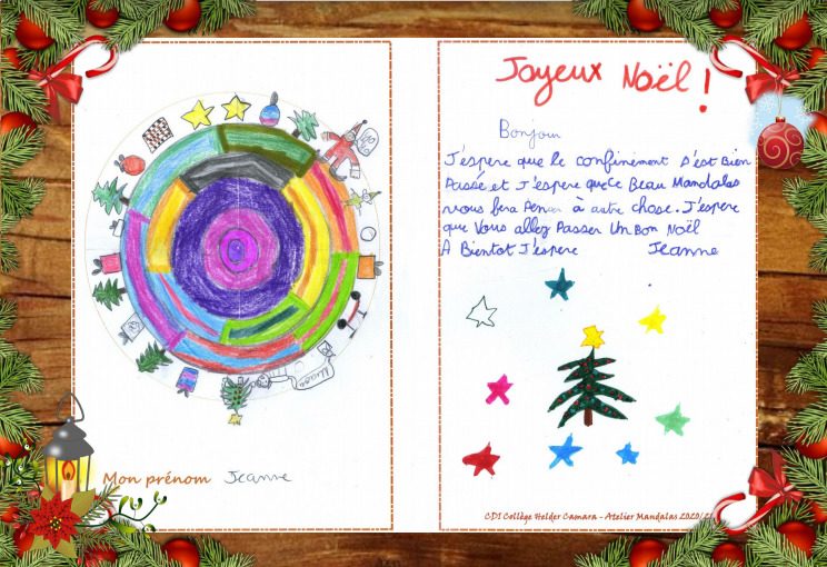 Cartes De Noel Mandala College Helder Camara